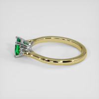 0.52 Ct. Emerald Ring, 18K White & Yellow 4
