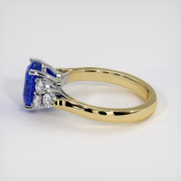 4.04 Ct. Blue Sapphire Ring, 18K White & Yellow 4
