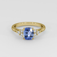 1.61 Ct. Blue Sapphire Ring, 18K White & Yellow 1