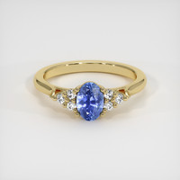 0.86 Ct. Blue Sapphire Ring, 10K Yellow Gold 1