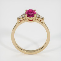 0.94 Ct. Pinkish Red Ruby Ring, 10K Yellow Gold 3