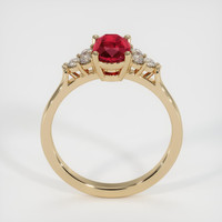 1.26 Ct. Pinkish Red Ruby Ring, 10K Yellow Gold 3