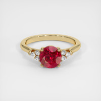 1.51 Ct. Purplish Red Ruby Ring, 10K Yellow Gold 1