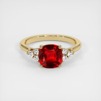 1.50 Ct. Ruby Ring, 14K Yellow Gold 1