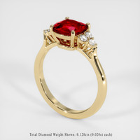 1.50 Ct. Ruby Ring, 14K Yellow Gold 2