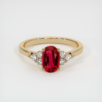 1.26 Ct. Ruby Ring, 14K Yellow Gold 1