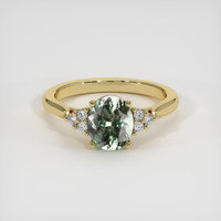 2.09 Ct. Green Sapphire Ring, 14K Yellow Gold 1