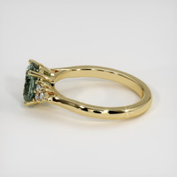 2.09 Ct. Green Sapphire Ring, 14K Yellow Gold 4
