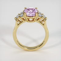 3.50 Ct. Purplish Pink Sapphire Ring, 14K Yellow Gold 3
