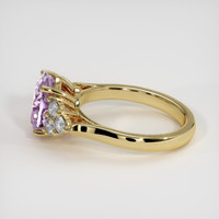 3.50 Ct. Purplish Pink Sapphire Ring, 14K Yellow Gold 4