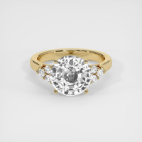 4.17 Ct. White Sapphire Ring, 14K Yellow Gold 1