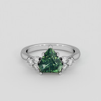 2.50 Ct. Green Sapphire Ring, 14K Yellow Gold 1