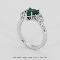 2.50 Ct. Green Sapphire Ring, 14K Yellow Gold 2