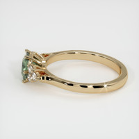0.89 Ct. Green Sapphire Ring, 14K Yellow Gold 4