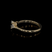 0.92 Ct. White Sapphire Ring, 14K Yellow Gold 4