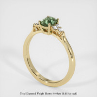 0.93 Ct. Sapphire Ring, 14K Yellow Gold 2
