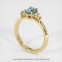 0.72 Ct. Sapphire Ring, 14K Yellow Gold 2