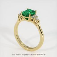 1.25 Ct. Emerald Ring, 18K Yellow Gold 2