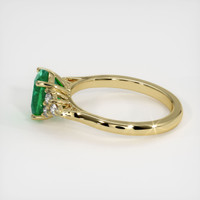 1.40 Ct. Emerald Ring, 18K Yellow Gold 4