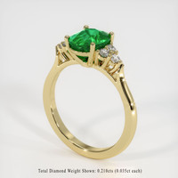 1.54 Ct. Emerald Ring, 18K Yellow Gold 2