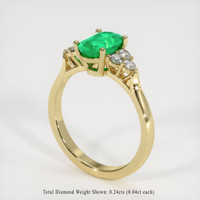 Emerald Ring 1.11 Ct., 18K Yellow Gold Preview