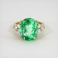 8.46 Ct. Emerald Ring, 18K Yellow Gold 1