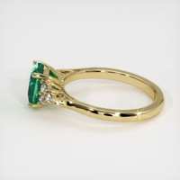 1.36 Ct. Emerald Ring, 18K Yellow Gold 4