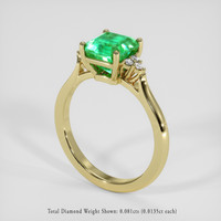 1.57 Ct. Emerald Ring, 18K Yellow Gold 2