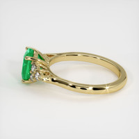 1.33 Ct. Emerald Ring, 18K Yellow Gold 4