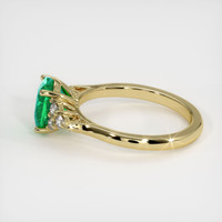 1.37 Ct. Emerald Ring, 18K Yellow Gold 4