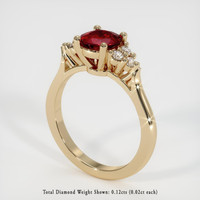 Ruby Ring 1.08 Ct., 18K Yellow Gold Preview