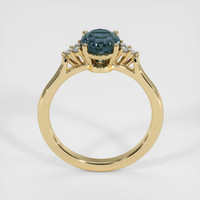 1.72 Ct. Greenish Blue Sapphire Ring, 18K Yellow Gold 3