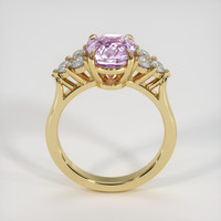 3.50 Ct. Purplish Pink Sapphire Ring, 18K Yellow Gold 3