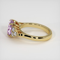 3.50 Ct. Purplish Pink Sapphire Ring, 18K Yellow Gold 4