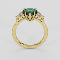 2.50 Ct. Green Sapphire Ring, 18K Yellow Gold 3