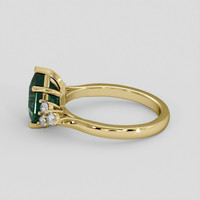 2.50 Ct. Green Sapphire Ring, 18K Yellow Gold 4