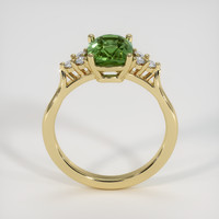 2.19 Ct. Bluish Green Sapphire Ring, 18K Yellow Gold 3