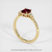 1.03 Ct. Ruby Ring, 18K Yellow Gold 2