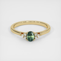 0.50 Ct. Sapphire Ring, 18K Yellow Gold 1