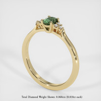 0.50 Ct. Sapphire Ring, 18K Yellow Gold 2