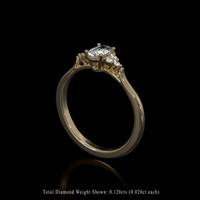 0.92 Ct. Sapphire Ring, 18K Yellow Gold 2