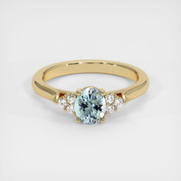 0.72 Ct. Sapphire Ring, 18K Yellow Gold 1