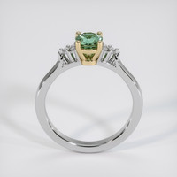 0.78 Ct. Bluish Green Sapphire Ring, 14K Yellow & White 3
