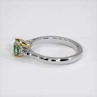 0.78 Ct. Bluish Green Sapphire Ring, 14K Yellow & White 4