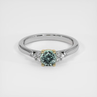 0.61 Ct. Sapphire Ring, 18K Yellow & White 1