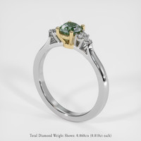 0.61 Ct. Sapphire Ring, 18K Yellow & White 2