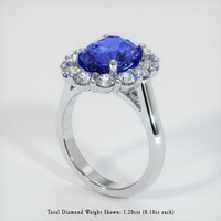 4.07 Ct. Sapphire Ring, Platinum 950 2