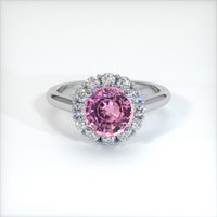 2.15 Ct. Pink Sapphire Ring, Platinum 950 1