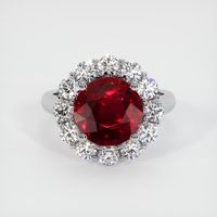 4.28 Ct. Ruby Ring, Platinum 950 1