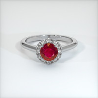 0.96 Ct. Ruby Ring, Platinum 950 1